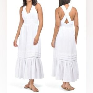 NWT Magaschoni Elegant White Maxi Dress‎ Sz 4